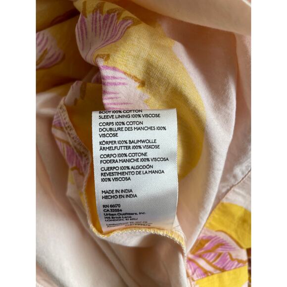 Free People 100% Cotton Kalina Asymmetrical Printed Midi Dress • Size XS - Picture 6 of 6